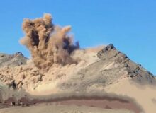 عملیات آتشکاری معدن کوه غدیر با موفقیت انجام شد